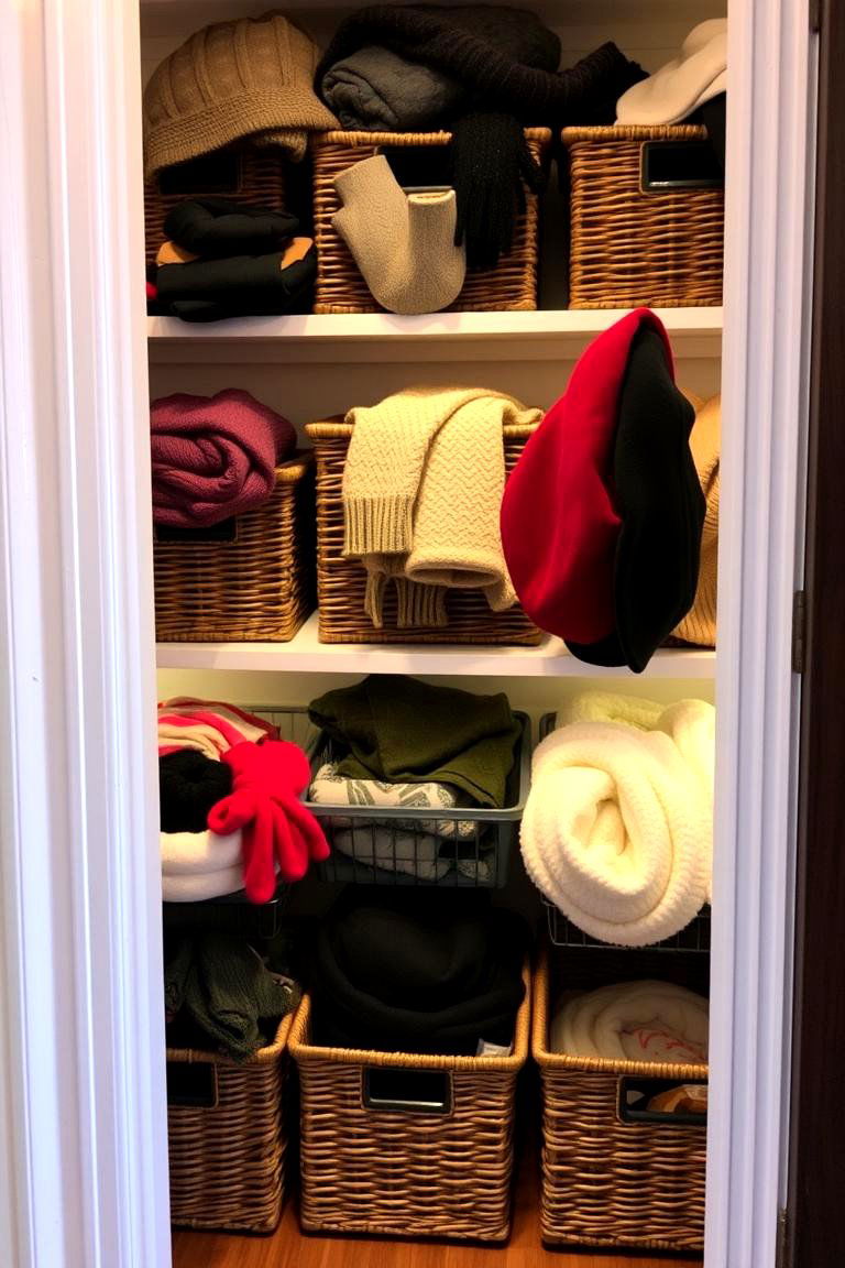 Basket and Bin Storage for Neat Organization - 24 Entry Closet Ideas