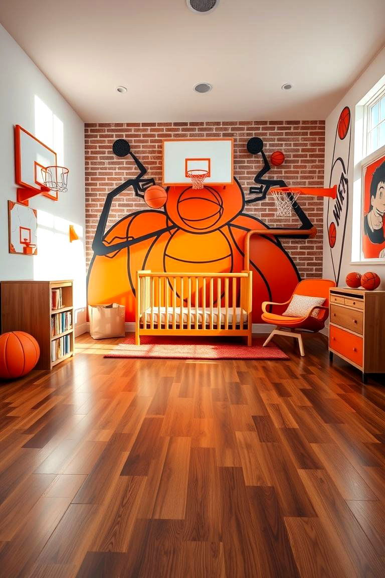 Basketball Bounce Nursery - 24 Sports Nursery Ideas