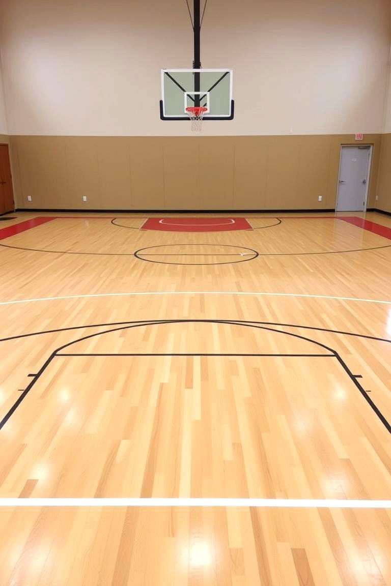 Basketball Court Flooring - 24 basketball room decor ideas