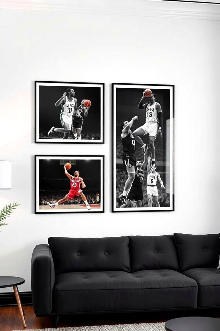 Basketball Themed Art Prints - 24 basketball room decor ideas