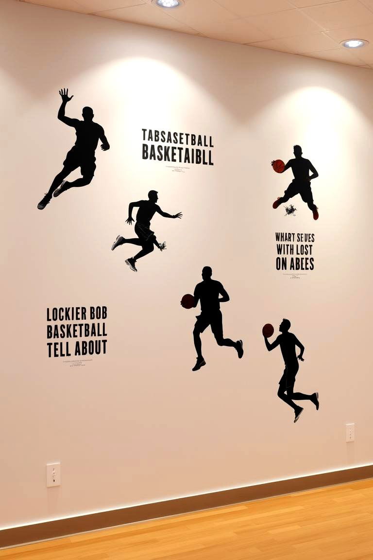 Basketball Themed Wall Decals - 24 basketball room decor ideas