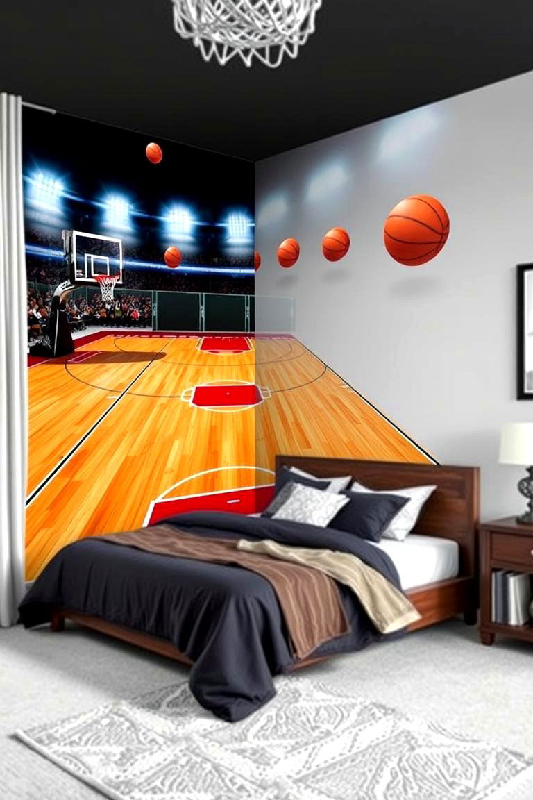 Basketball Themed Wallpaper - 24 basketball room decor ideas
