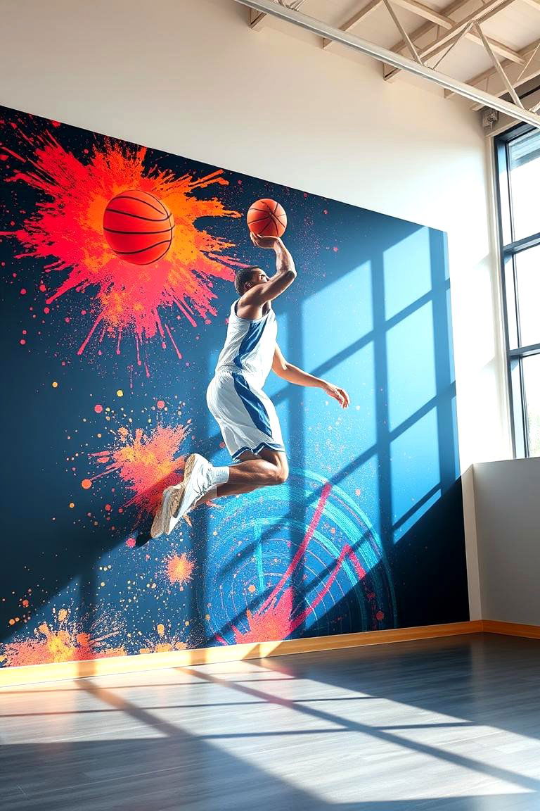 Basketball Wall Art - 24 basketball room decor ideas
