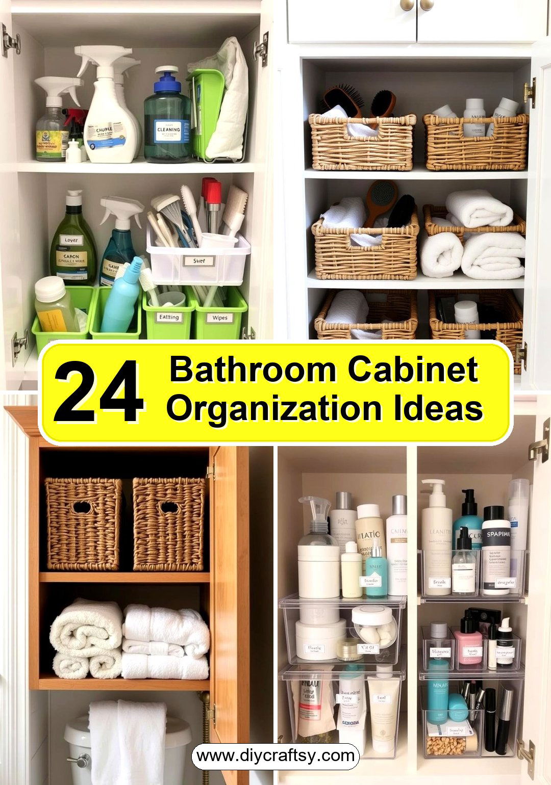 Bathroom Cabinet Organization Ideas