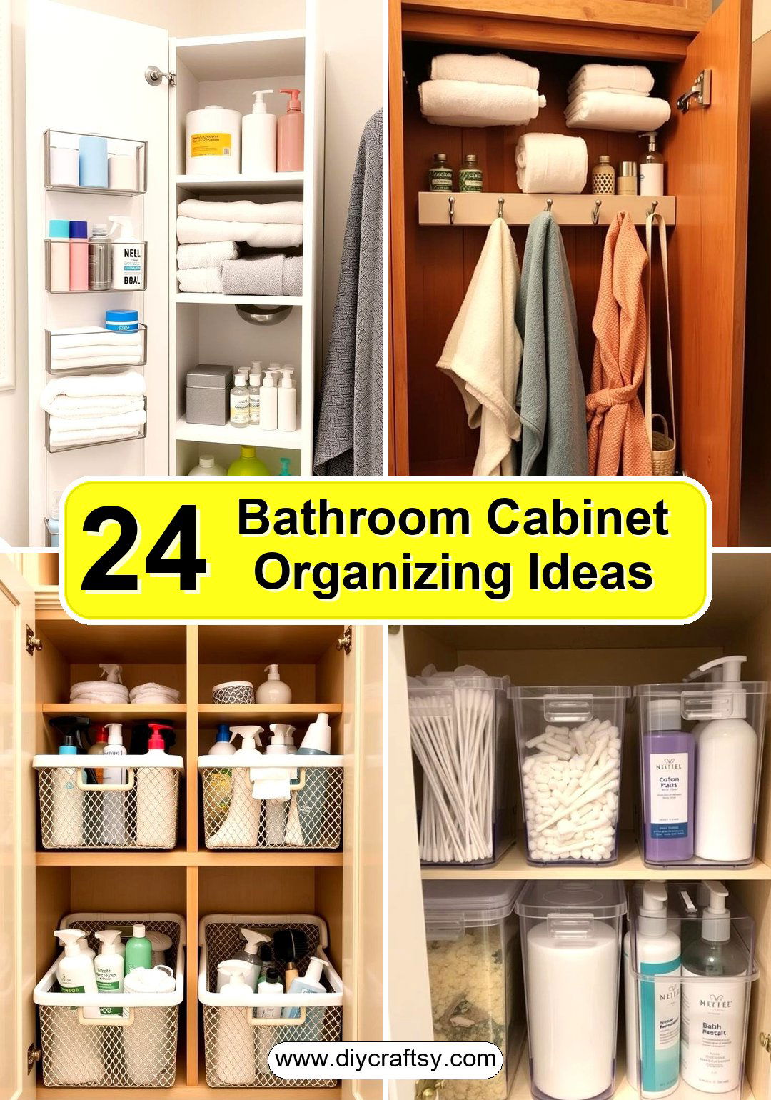 Bathroom Cabinet Organizing Ideas