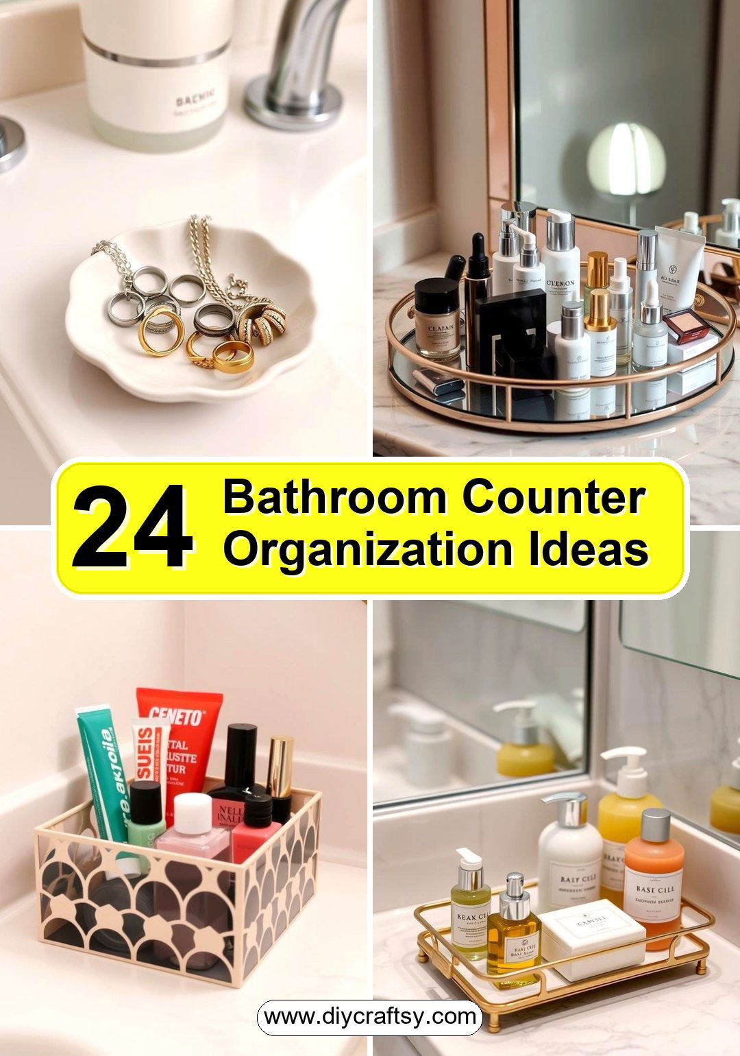 Bathroom Counter Organization Ideas