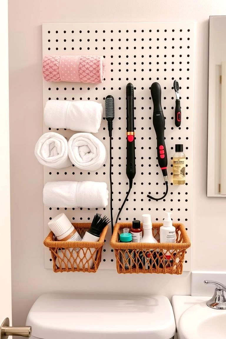 Bathroom Organizer - 24 Pegboard Ideas