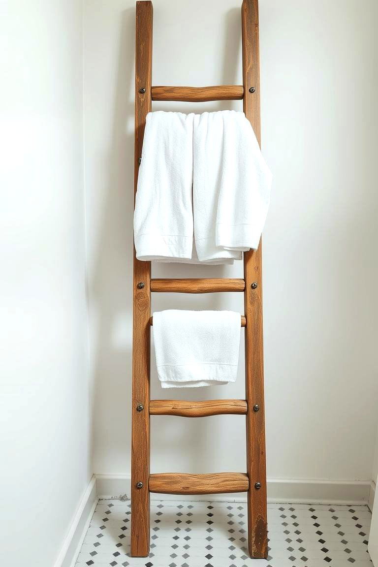 Bathroom Towel Ladder - 24 Ladder Storage Ideas