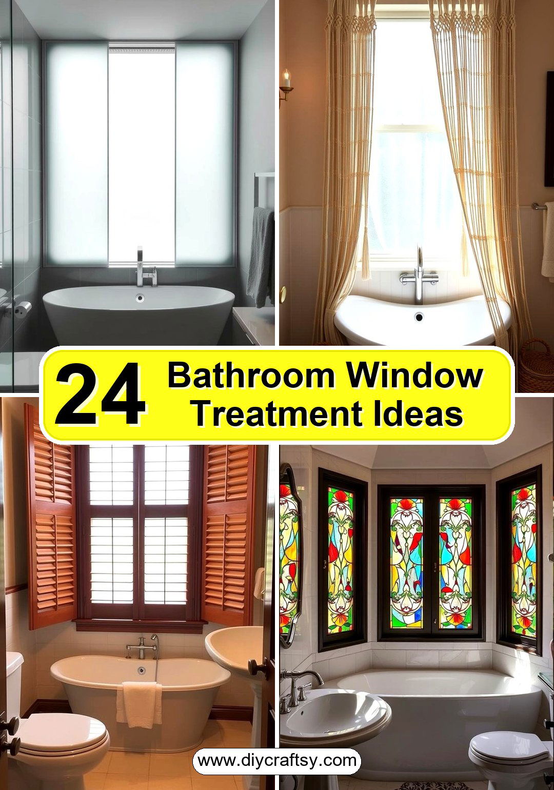 Bathroom Window Treatment Ideas