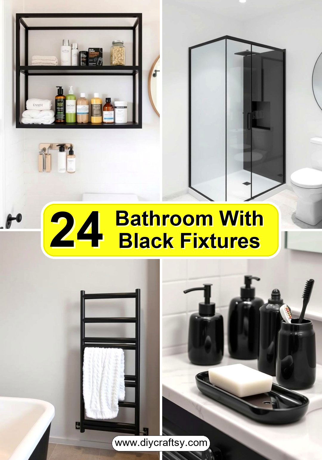 Bathroom With Black Fixtures