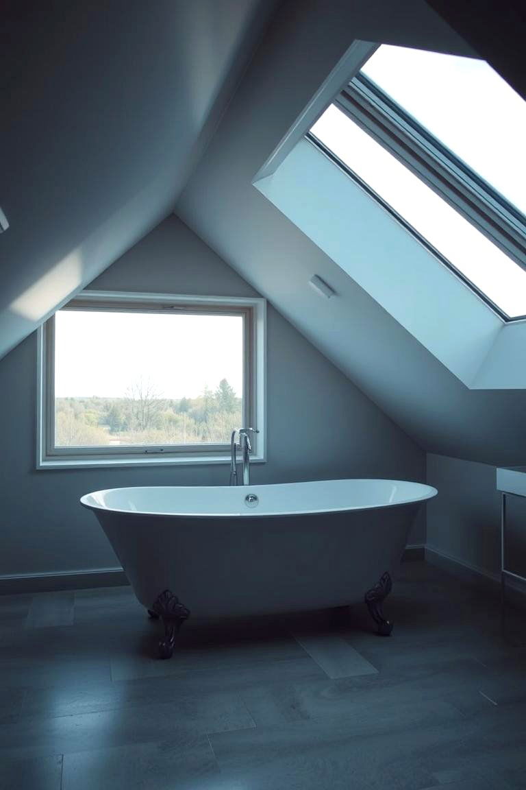 Bathtub with a View - 24 Attic Bathroom Ideas