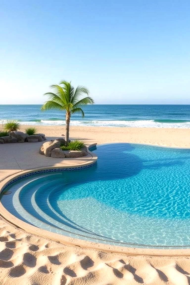 Beach Entry Lagoon Pool - 24 Lagoon Pool Design Ideas