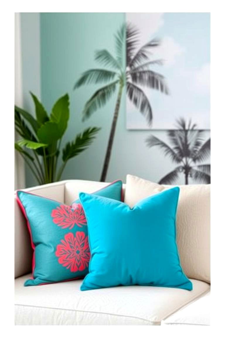 Beach Themed Accent Pillows - 24 Beach House Decor Ideas