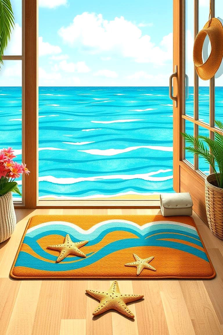 Beach Themed Doormats - 24 Summer Front Door Decor Ideas