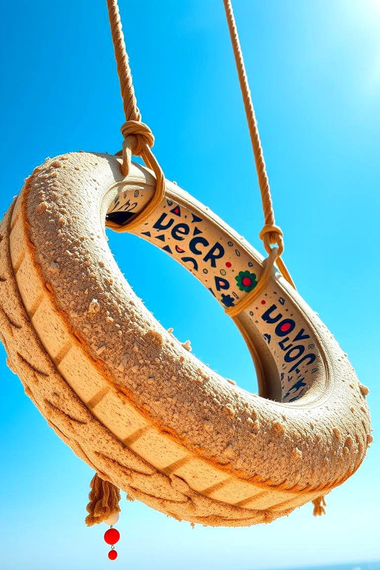 Beach Vibes Tire Swing - 24 Tire Swing Ideas