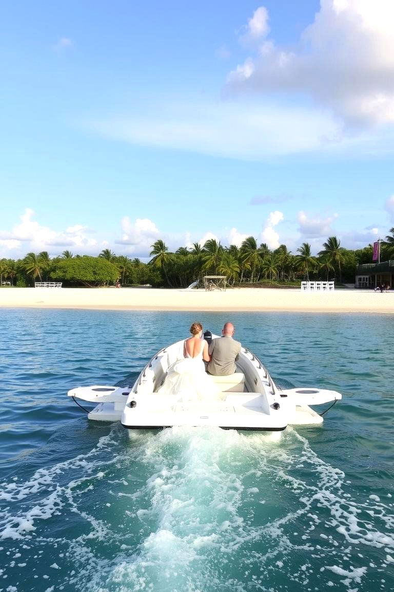 Beach Wedding Boat Entrance - 24 Beach Wedding Ideas