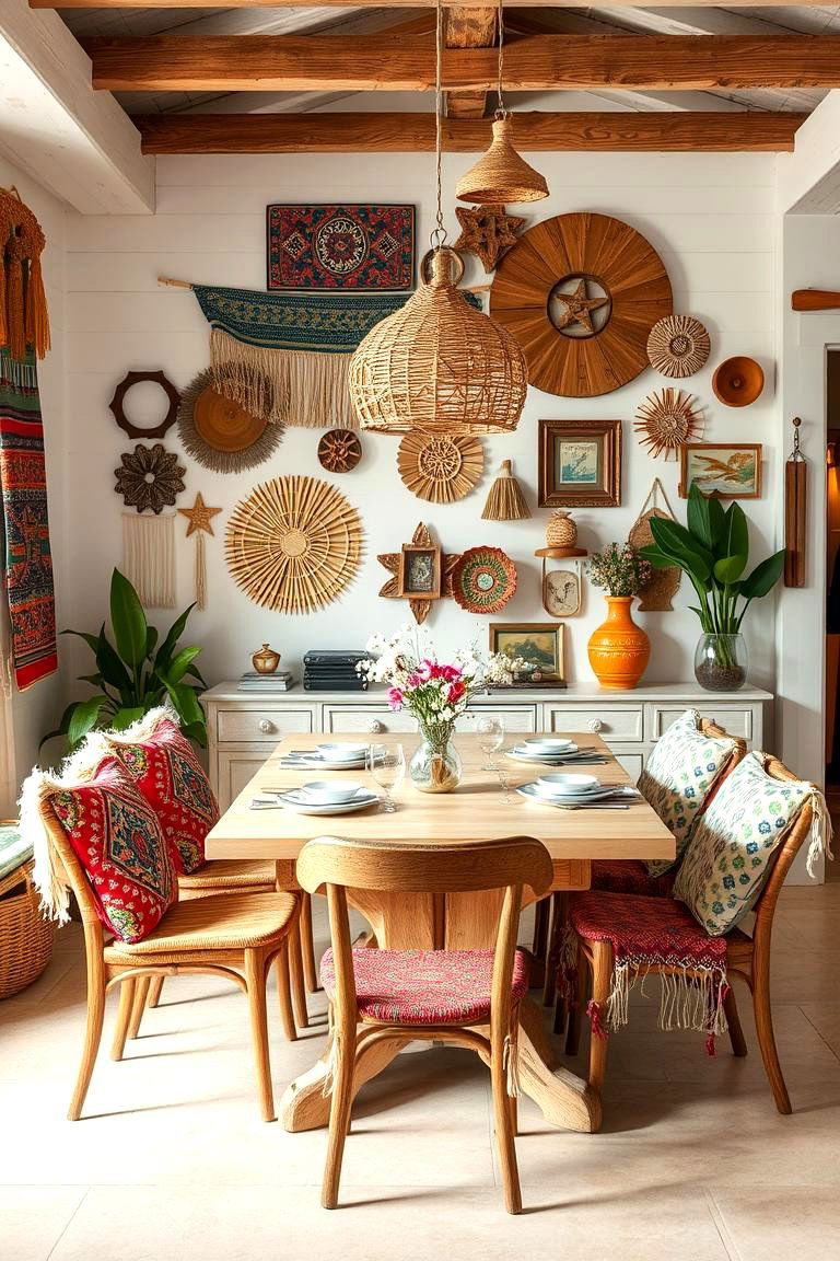 Beachside Bohemian Touches - 24 Coastal Dining Room Ideas