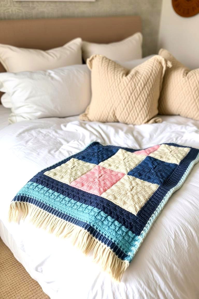 Beachside Comfort with Quilted Throws - 24 Beach Themed Bedroom Ideas