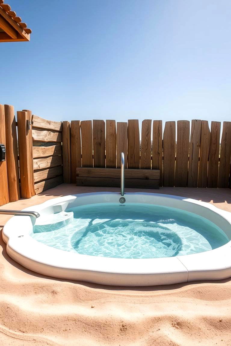 Beachside Inspired Sunken Hot Tub - 24 Sunken Hot Tub Ideas