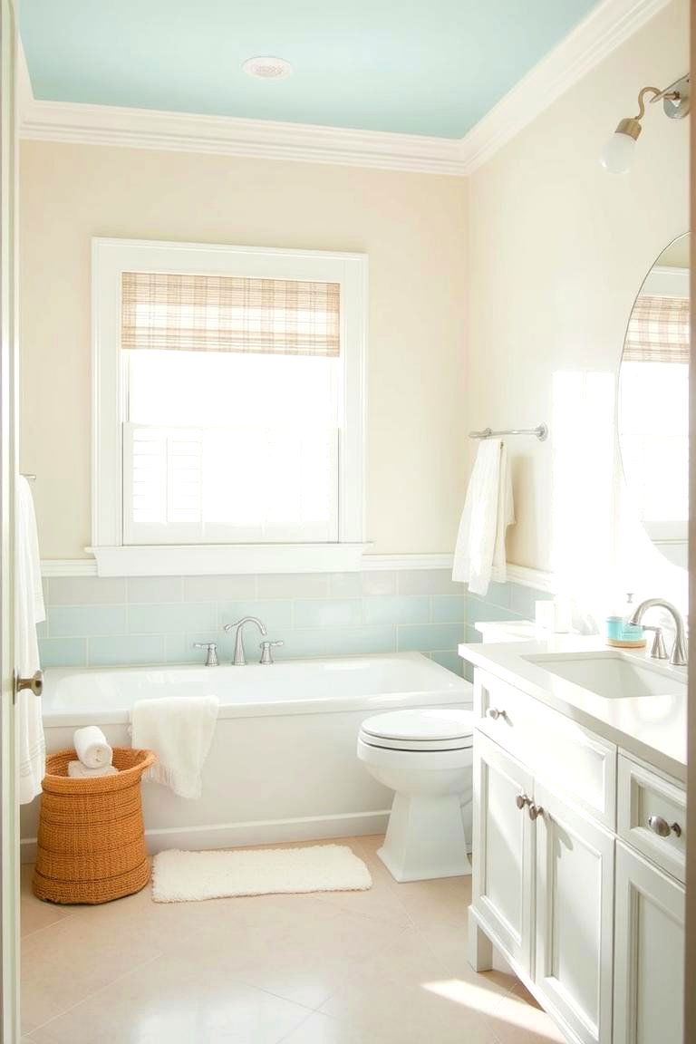 Beachy Color Palette - 24 Coastal Bathroom Ideas