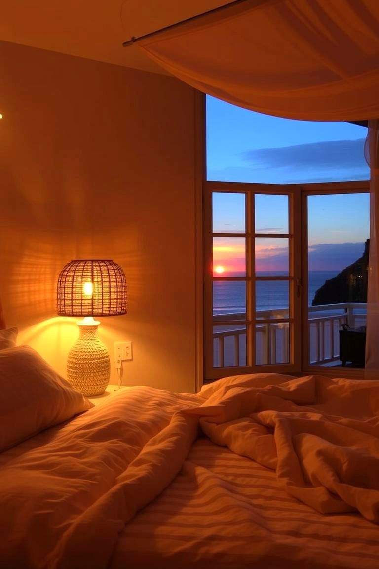 Beachy Lighting for a Warm Inviting Glow - 24 Beach Themed Bedroom Ideas