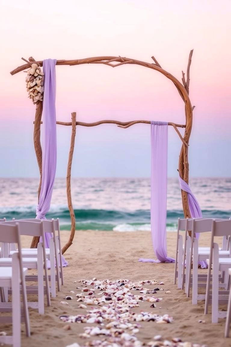 Beachy Purple Bliss - 24 Purple Wedding Theme Ideas