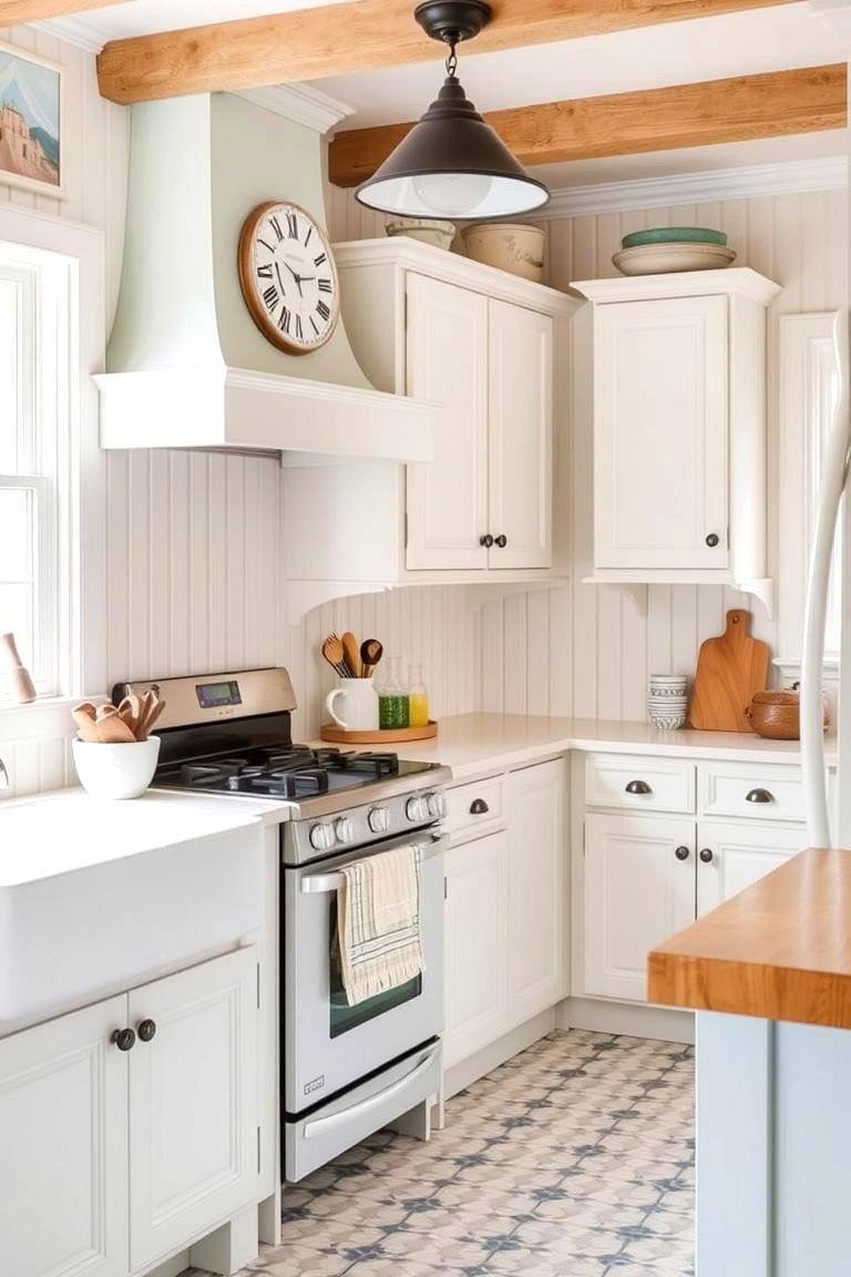 Beadboard Charm - 24 Kitchen Wainscoting Ideas