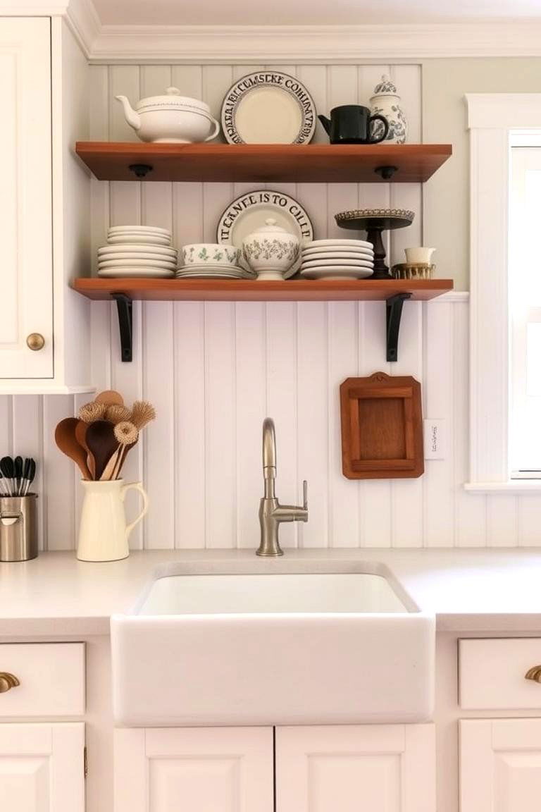 Beadboard Splashback for Cottage Charm - 24 Kitchen Splashback Ideas