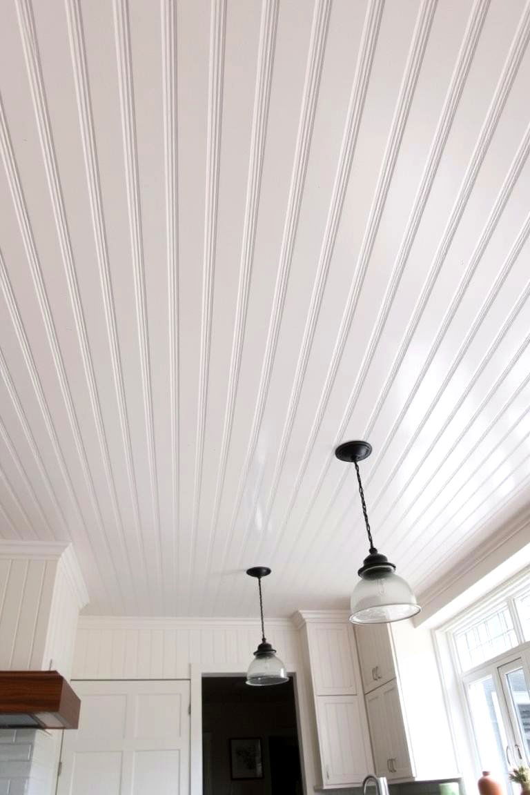 Beadboard Wood Ceiling - 24 Wood Ceiling Ideas