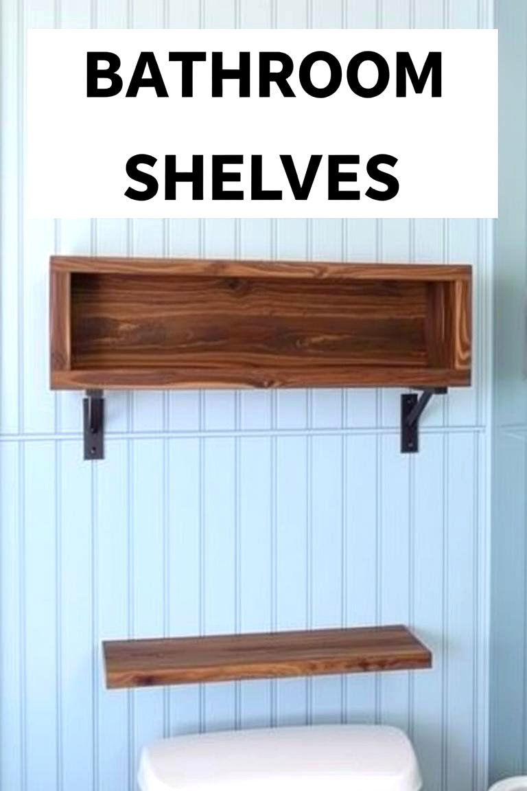 Beadboard as a Backdrop for Bathroom Shelves - 24 Beadboard Bathroom Ideas