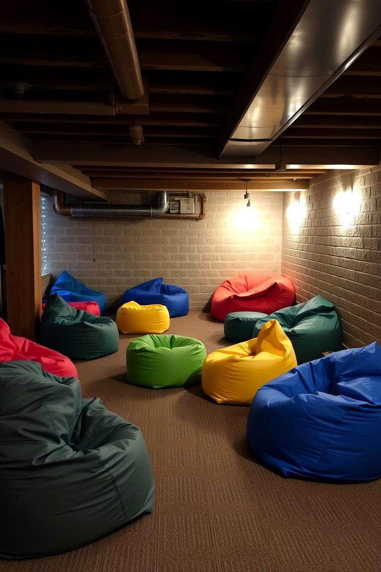 Bean Bags for Casual Comfort - 24 Basement Furniture Ideas