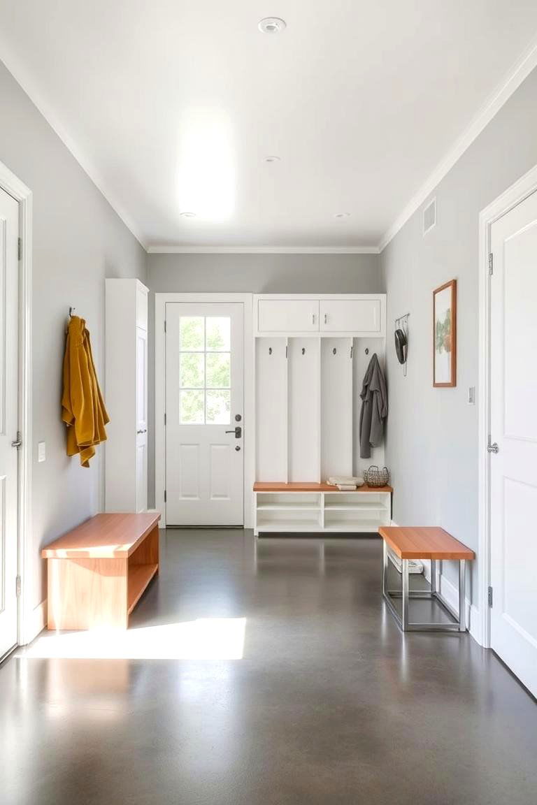 Beautiful and Resilient Concrete Floors - 24 Mudroom Floor Ideas