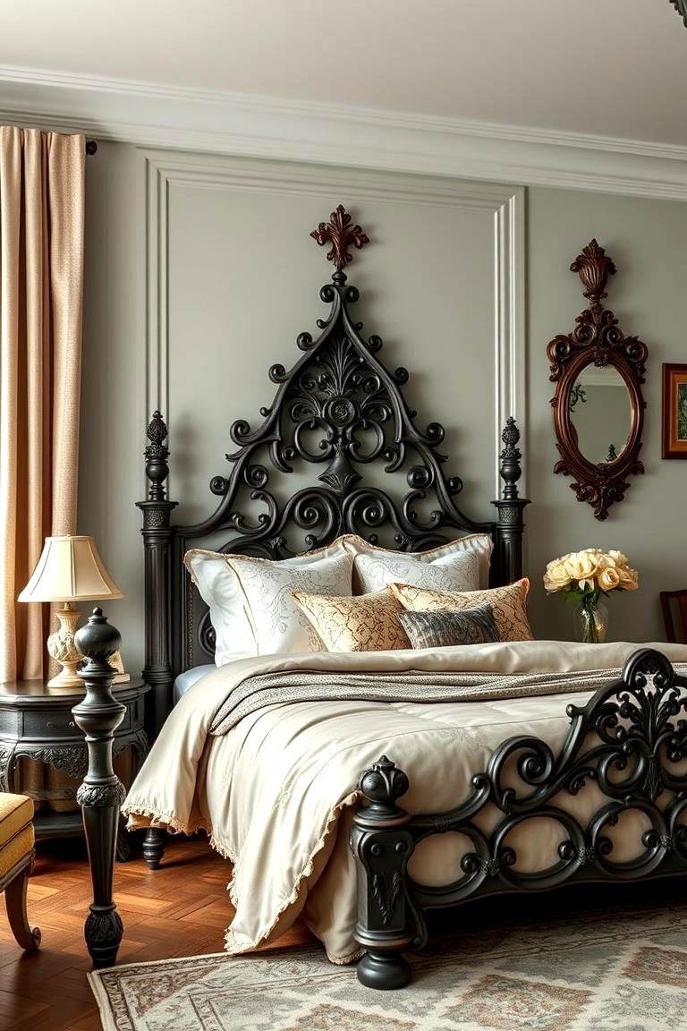 Bedside Gothic Accents and Details - 24 pastel goth bedroom ideas