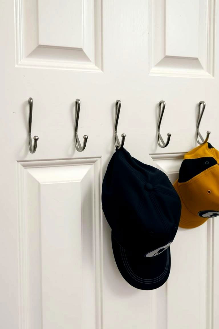 Behind the Door Hooks - 24 Hat Storage Ideas