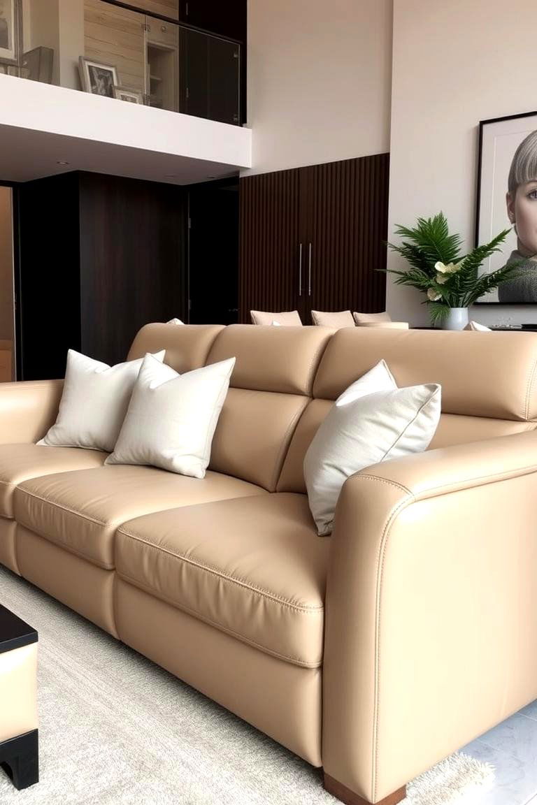 Beige Leather Furniture - 24 Beige Living Room Ideas