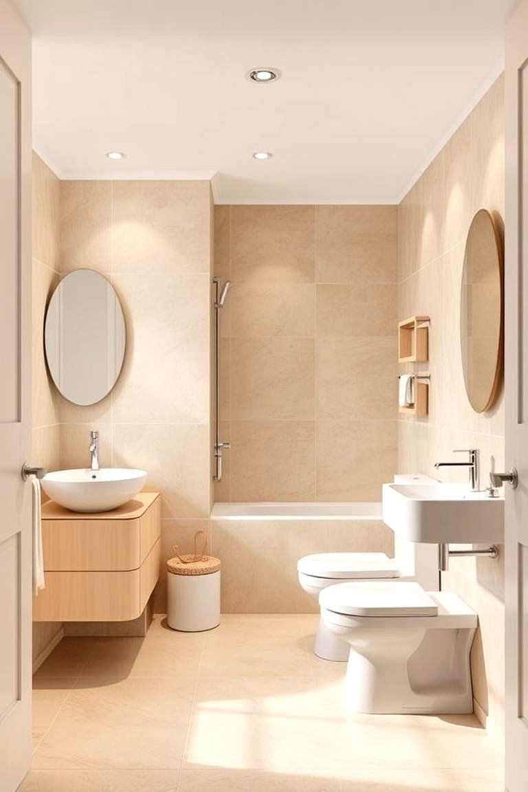 Beige and White Harmony - 24 Beige Bathroom Ideas