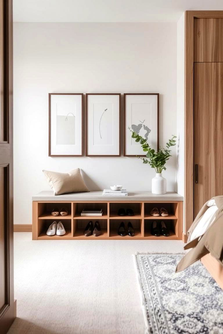 Bench with Built in Shelves for Extra Storage - 24 Bedroom Bench Ideas