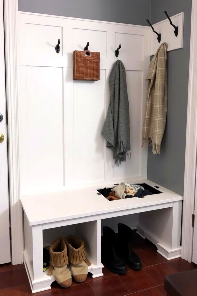 Bench with Hidden Storage Compartment - 24 Mudroom Bench Ideas