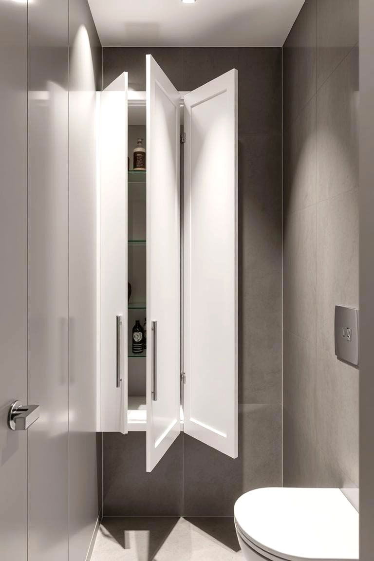 Bi Fold Cabinet - 24 Bathroom Cabinet Ideas