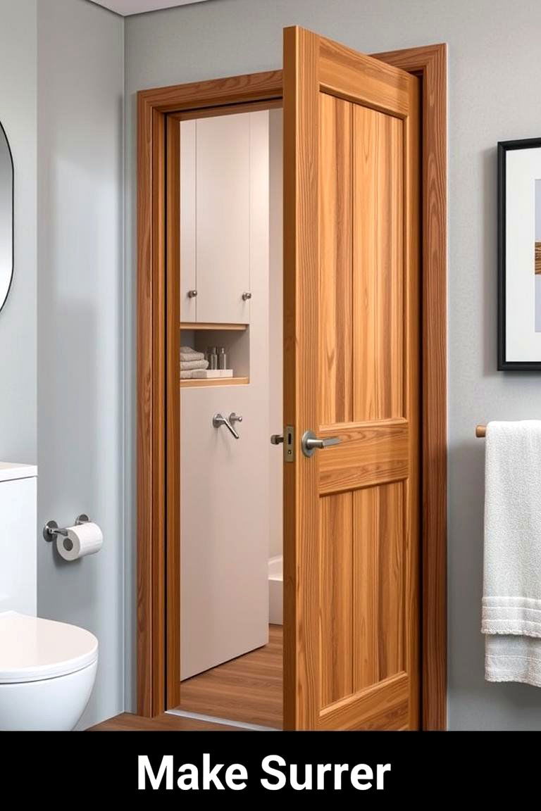 Bi Fold Door for Compact Spaces - 24 Bathroom Door Ideas