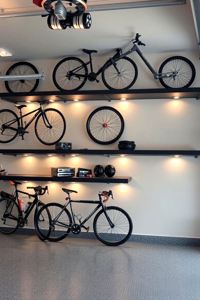 Bike Display Shelves - 24 Garage Bike Storage Ideas