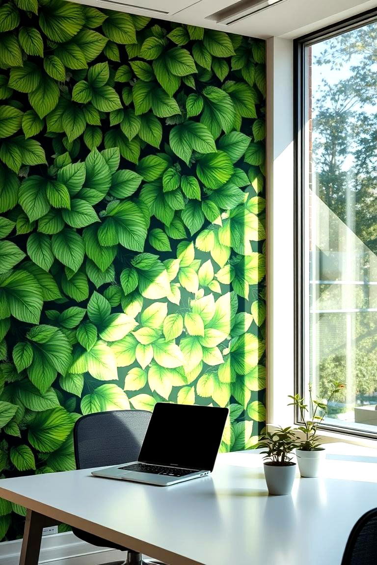 Biophilic Design Wallpaper - 24 Office Wallpaper Ideas