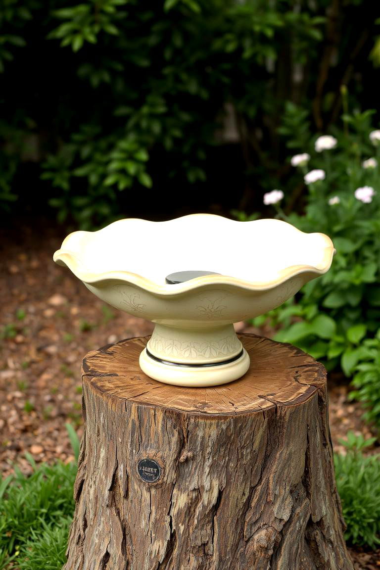 Bird Bath Foundation - 24 Tree Stump Decorating Ideas