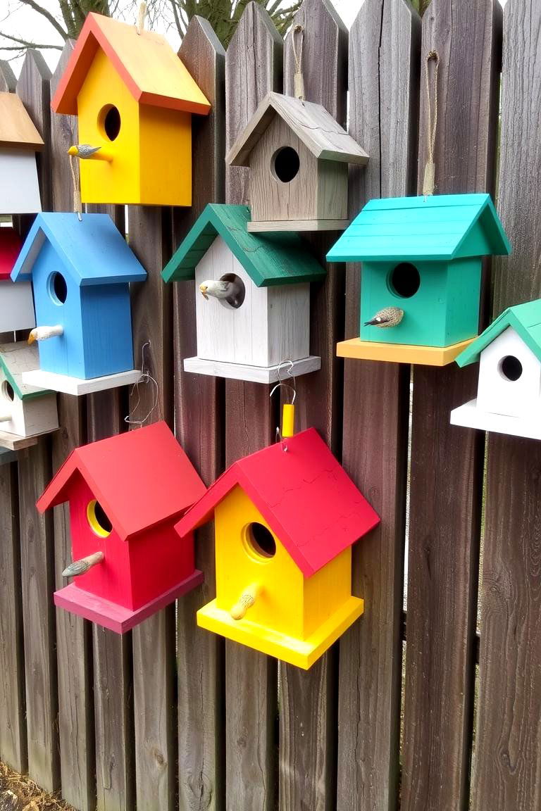 Birdhouse Fence Art - 24 Fence Art Ideas