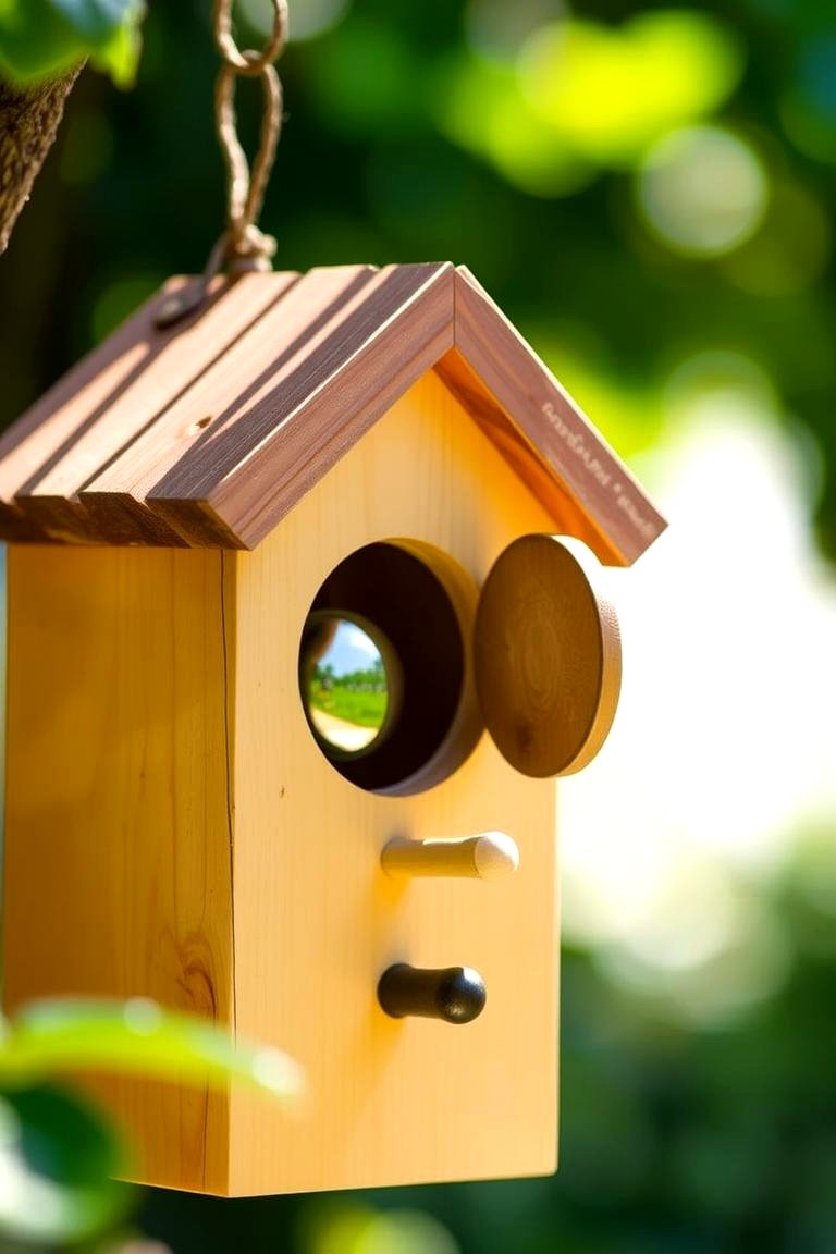 Birdhouse Mirror Accent - 24 Garden Mirror Ideas