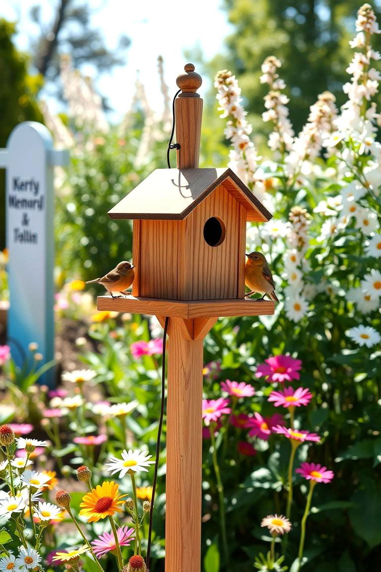 Birdhouse or Feeder - 24 Memorial Garden Ideas
