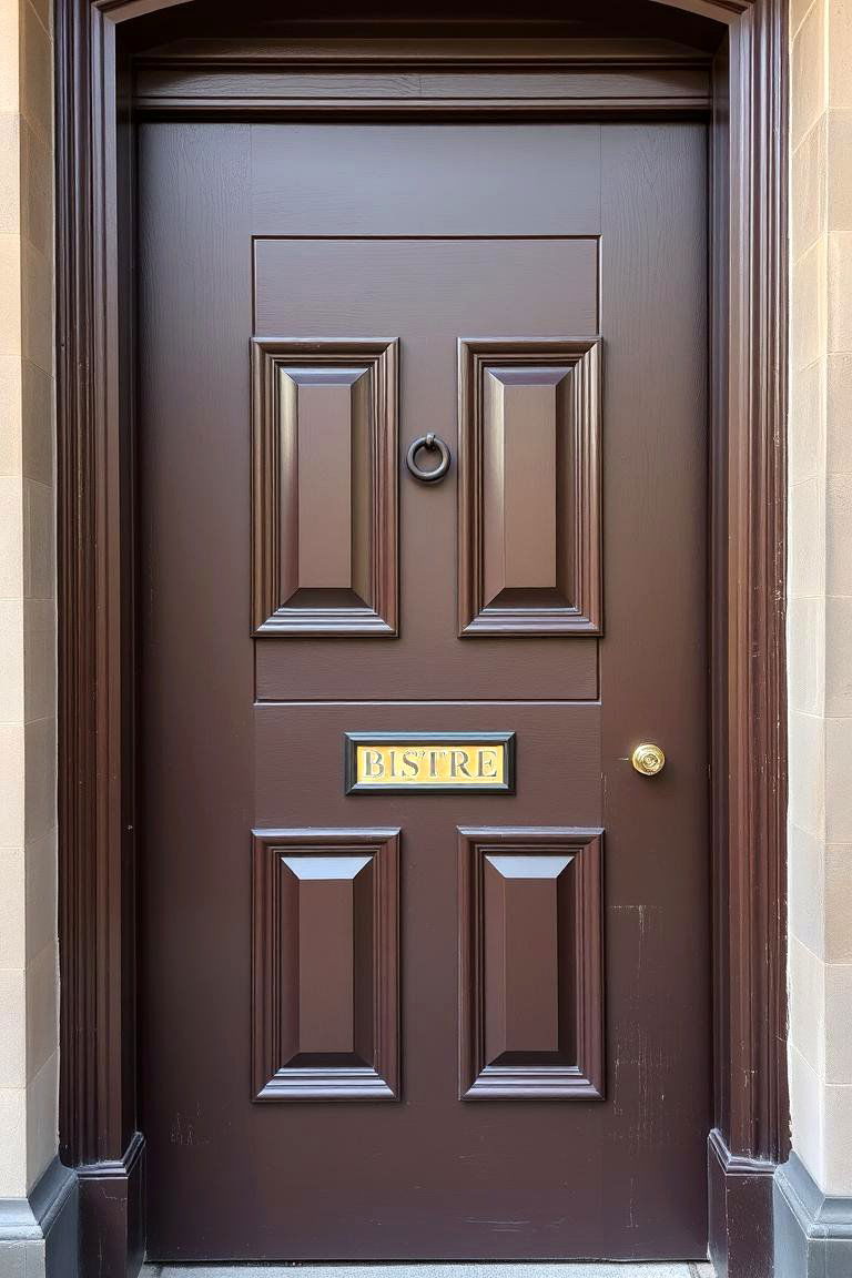 Bistre Brown Classic Style - 24 Brown House Front Door Colors