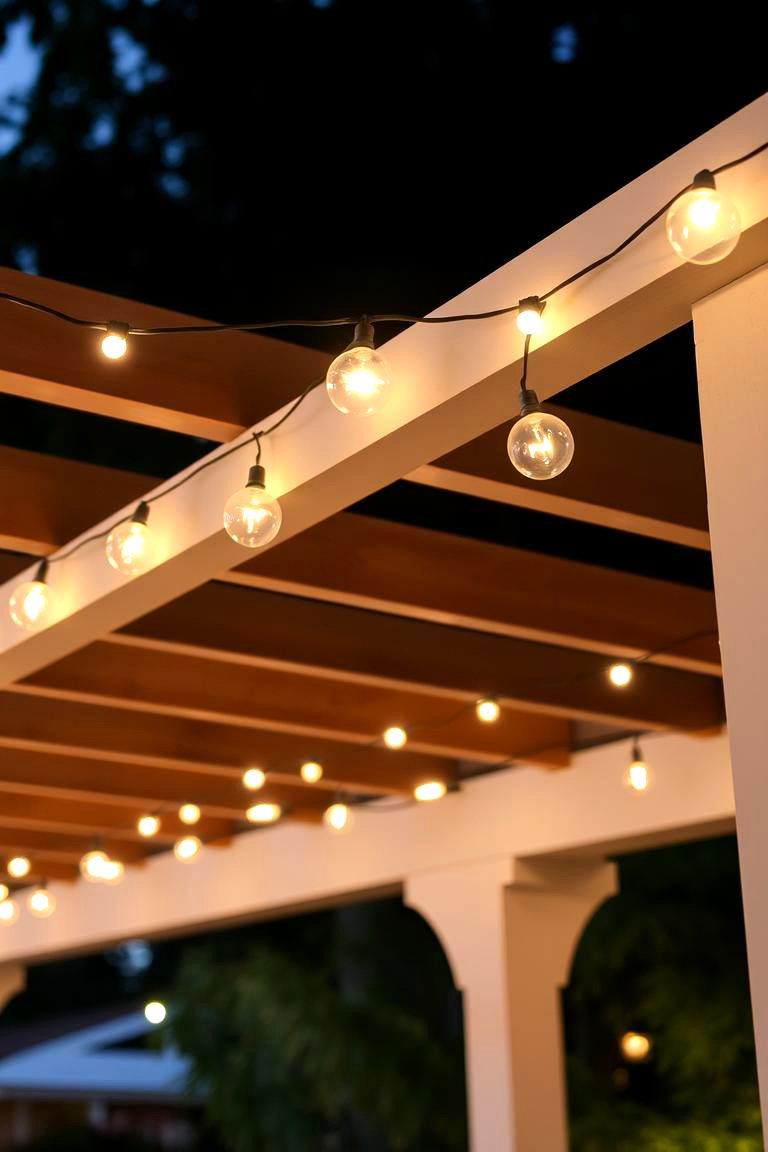 Bistro Lights for Cafe Charm - 24 Pergola Lighting Ideas