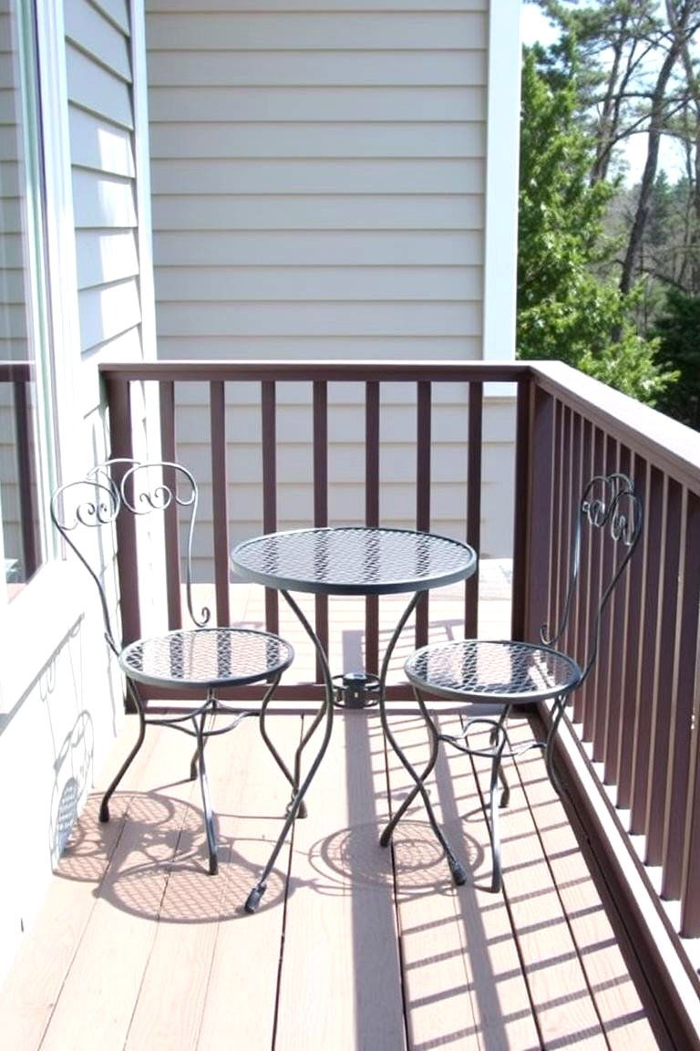 Bistro Set Deck - 24 Small Deck Ideas