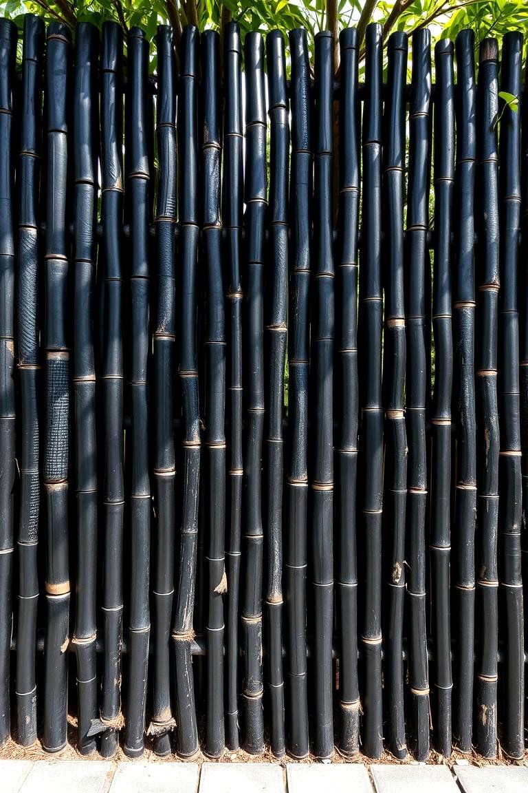 Black Bamboo Fence - 24 Black Fence Ideas